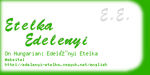 etelka edelenyi business card